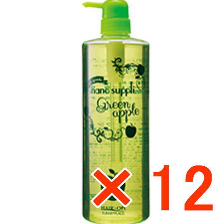 ☆【貨物輸送無料】 サニープレイス ナノクレンジング シャンプー 1000ml 緑であることアップル 【12個】