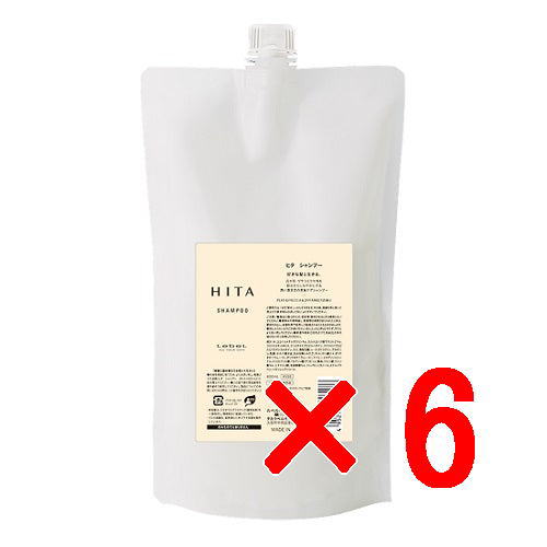 ≪店内商品P2-20倍!≫【送料無料】 ルベル / ヒタ シャンプー 800ml リフィル 6個 / 広がる・ザラつくクセ毛を根元からしなやかに