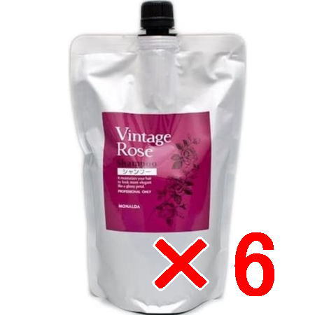 ☆【貨物輸送無料】 パシフィックプロダクツ ／ モナルダ ヴィンテージローズ シャンプー 600ml 詰替 【6個】 アミノ酸系弱酸性シャンプー