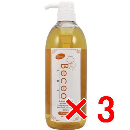 ☆【送料無料】 パイモア π more / Beceo HBS ( ベセオエイチビーエス ) シャンプー 800mL 【3個】 美容室専売品 ヘアシャンプー