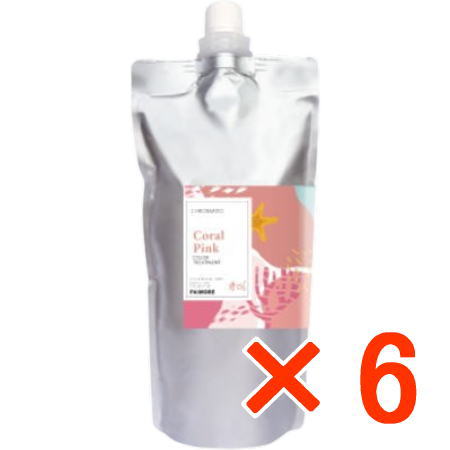 ☆【貨物輸送無料】 パイモア  π more ／ クロマト カラートリートメント #6 コーラルサクラ色 500g 【6個】
