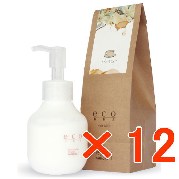 ☆【貨物輸送無料】 パイモア  π more ／ エコエイチビーエス 市乳 80g ヴァニラお茶 【12個】 美容室一人占め品 髪の毛市乳