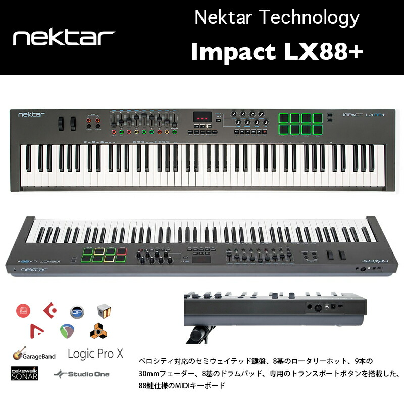 Nekter Technology IMPACT LX88+ Midiキーボード - www.ecotours-of