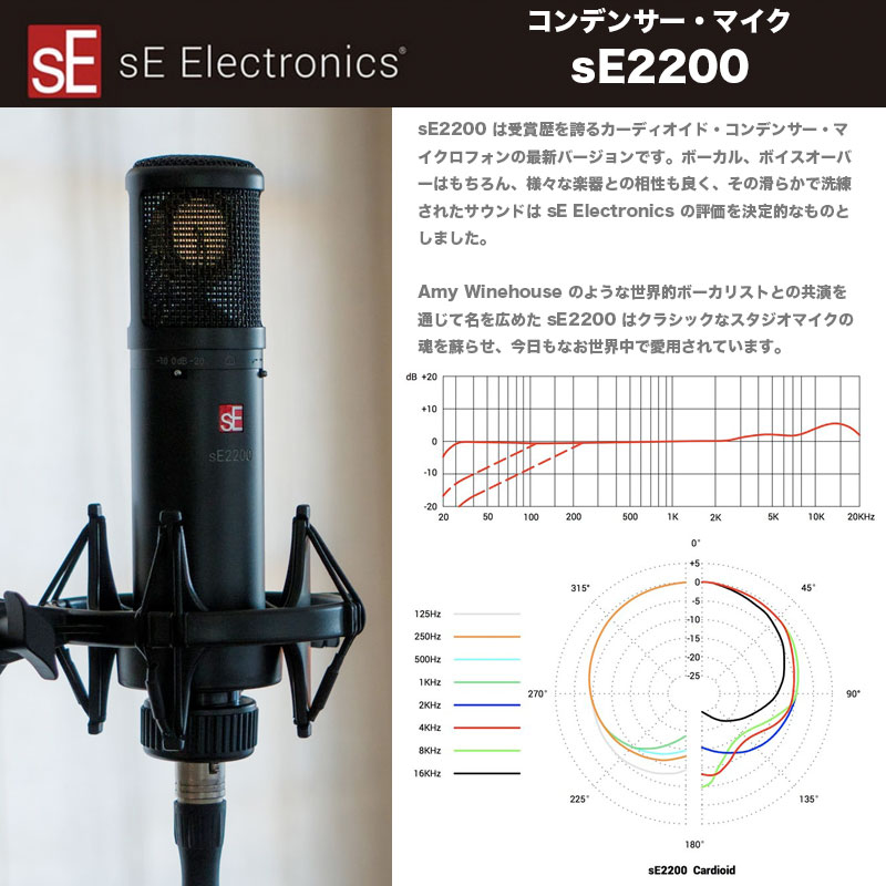 楽天市場】sE Electronics sE2200 | SEエレクトロニクス コンデンサー
