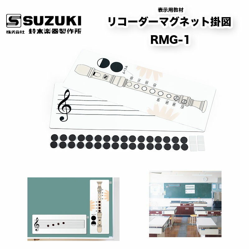 リコーダーマグネット掛図 Rmg 1 スズキ 黒板 ホワイトボードに貼れるリコーダー導入指導に便利なマグネット式掛図 鈴木楽器製作所 縦笛 送料込 Factor100 Co Il