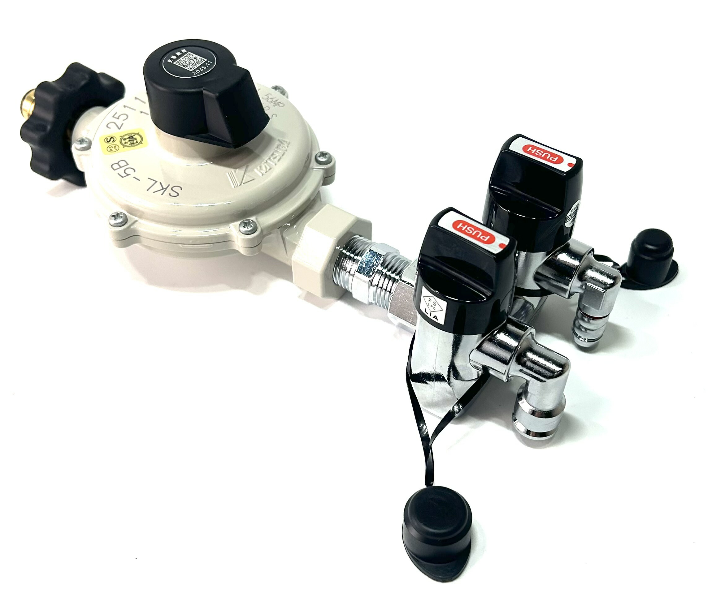 楽天市場】【ホース口・バラ梱包】ITO LPG 調整器セット 2口ガス栓