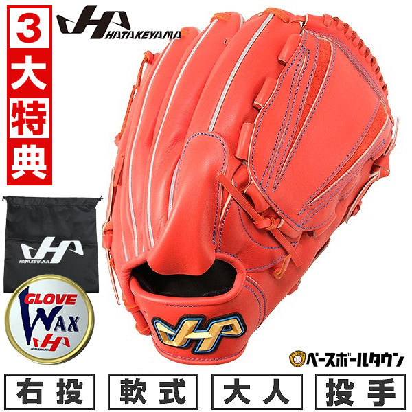ハタケヤマ軟式グローブ　一般外野H TH-G801V th-g801.jpg