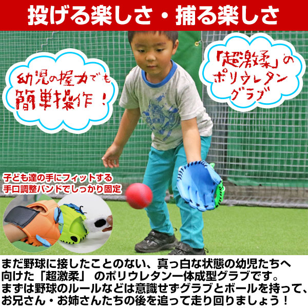楽天市場 最大2千円オフクーポン 野球 上手くなる野球グローブ キッズキャッチ 幼児向け 入門用 超激柔 ポリウレタングラブ 専用ボール付 ステージ0 Fug 245 フィールドフォース トレーニング 野球用品ベースボールタウン