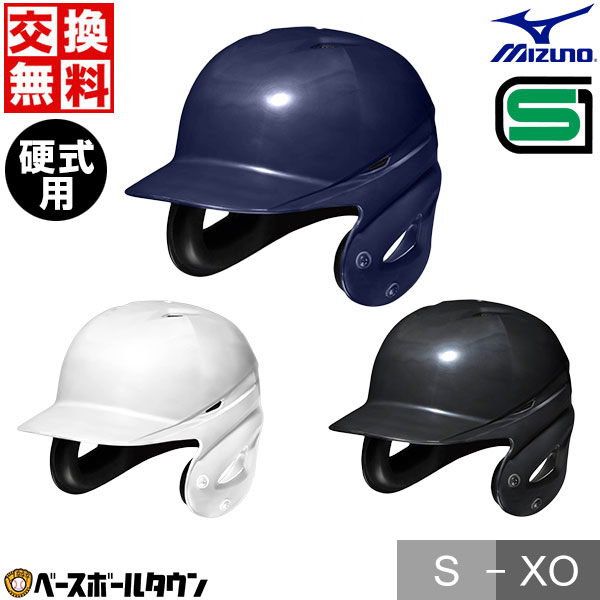 交換往復無料 野球 ミズノ MIZUNO 硬式 打者用ヘルメット 両耳付 ヒートプロテクション構造 1DJHH211 【365日対応】