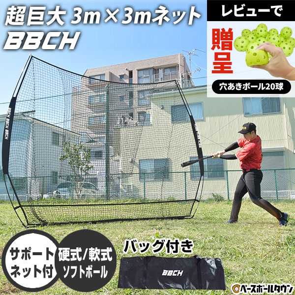 楽天市場】野球 練習 防球ネット 約3×3m バッティング ネット 紐