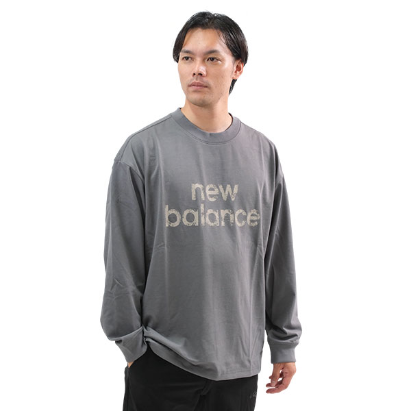 Tシャツ メンズ ニューバランス New Balance 長袖 丸首 ロングスリーブTシャツ おしゃれ かっこいい ベースボールシャツ AMT53172 スポーツウェア 【365日対応】 ロングTシャツ ロンT