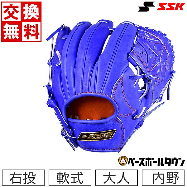 最大10%引クーポン 交換送料無料 野球 軟式グローブ SSK 軟式スーパーソフトシリーズ 大人 内野手用 右投用 グラブレングス