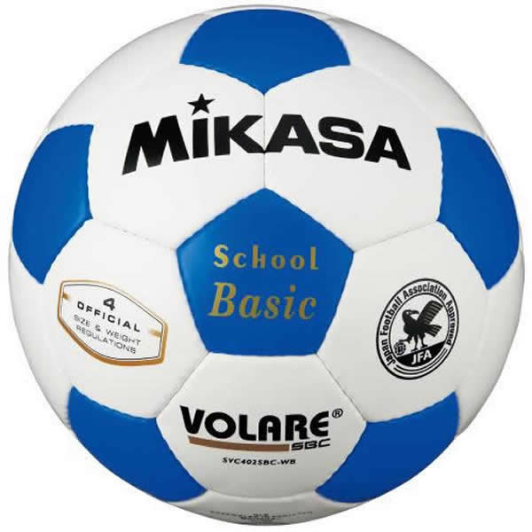 ミカササッカーボール4号球検定球白/青SVC402SBC-WB【2015】