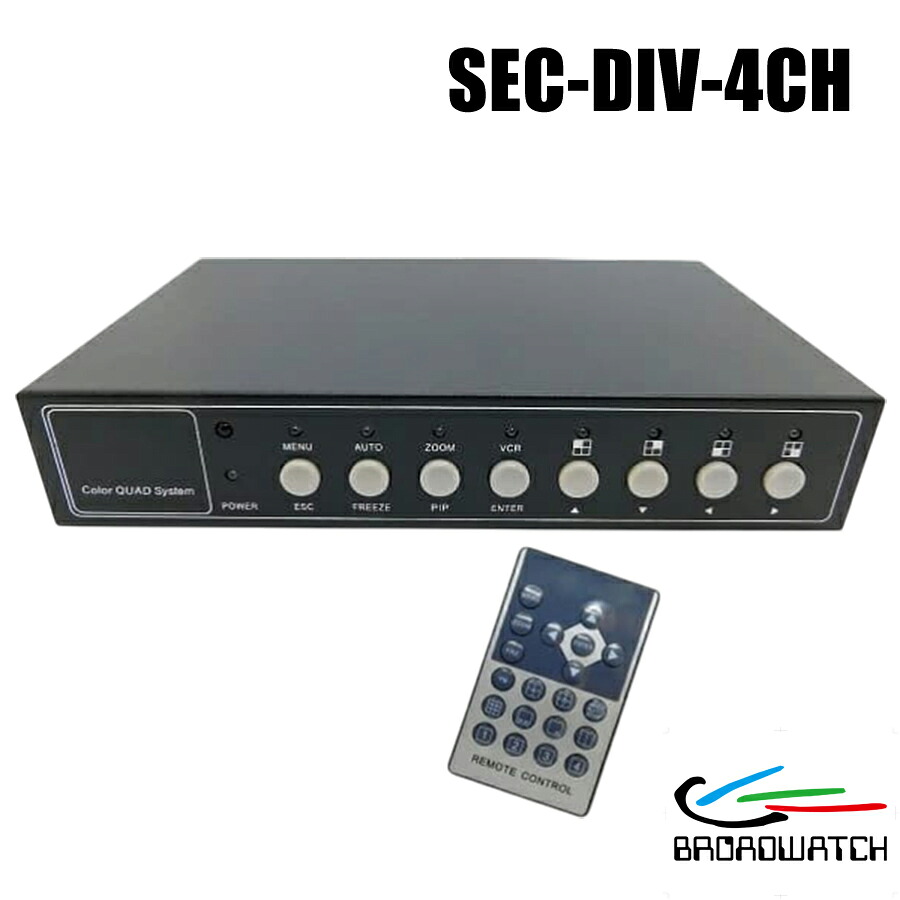 ブロードウォッチ NTSC/PAL 色合い 4CH 画面取りわける器 [SEC-DIV-4CH] BROADWATCH（返品不可）