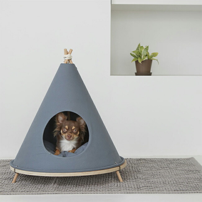 ペット用 テントハウス 犬用 クッション Blue By Made Gray Horn ベッド 猫用 ペット用ベッド Please テント