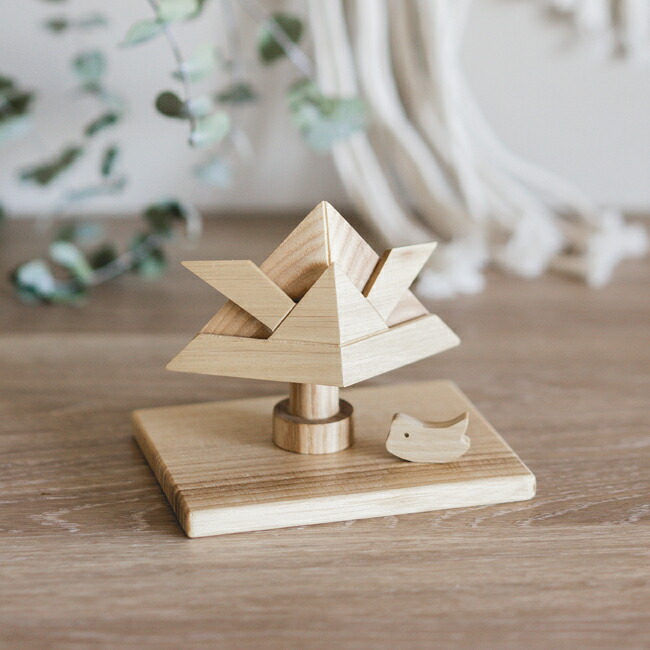 送料無料】【名入れオーダー可 】 木製 兜 コンパクト Wooden Origami