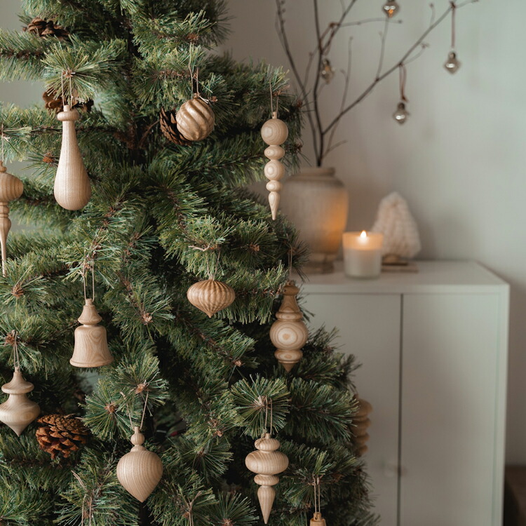 送料無料】【選べる3種】木製 クリスマスオーナメント セット｜天然木