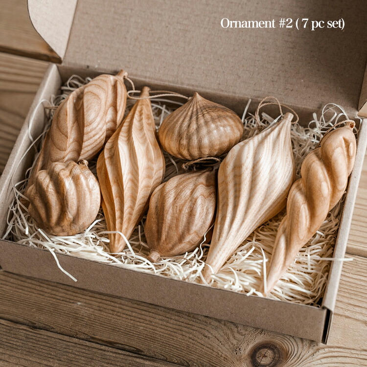 送料無料】【選べる3種】木製 クリスマスオーナメント セット｜天然木