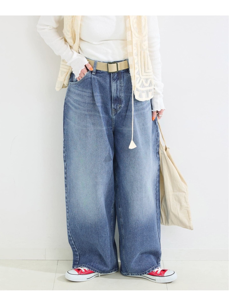 【SALE／30%OFF】【WEB+構成要素バス発着場押さえる】ウォッシャブル / LEE / ロバート・エドワード・リー TUCK RIDERS PANTS B.C STOCK ベーセーストック ズボン下 デニム・ジーンズズボン下 青み【RBA_E】【貨物輸送無料】[ Fashion]