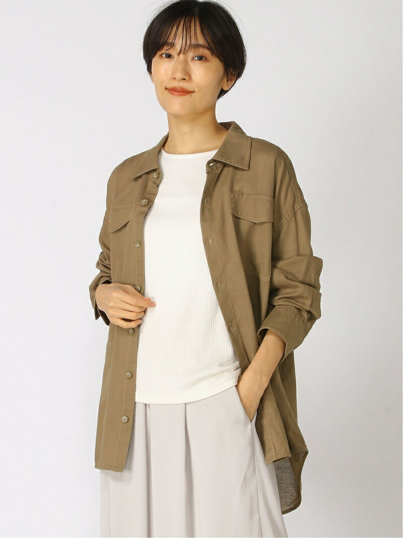 JOURNAL STANDARD/(W)パナマボイルミリタリーSHBZ JOURNAL STANDARD ベーセーストック トップス シャツ・ブラウス ブラウン【送料無料】[ Fashion]