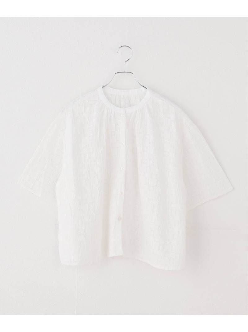 【WEB押さえる】 FANAKA / ファナカ シアー総刺しゅう前開きトップ B.C STOCK ベーセーストック トップス プルオーバー・トップ 白いこと【貨物輸送無料】[ Fashion]