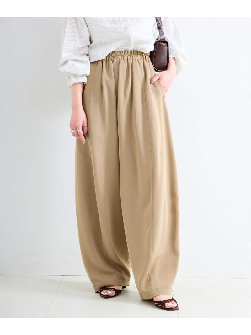 【WEB限定】ウォッシャブル / 梳毛調ボリュームイージーパンツ B.C STOCK ベーセーストック パンツ その他のパンツ ベージュ【送料無料】[ Fashion]