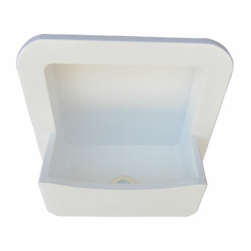 洗面ボウル おしゃれ 壁掛けタイプ ＰＶＣ製 ホワイト（白） 幅36×奥行20×高H36cm INK-0417002H