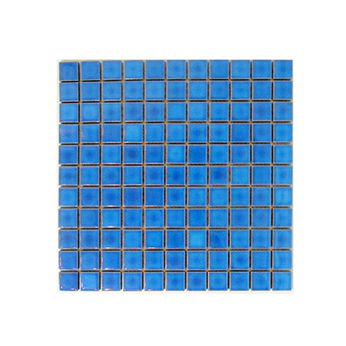 モザイクタイル 陶器 おしゃれ リフォーム 交換 綺麗 DIY 11枚セット(約1平米) ブルー(青) 幅30×奥行30×厚み0.5cm INK-YZ2542 8,554円