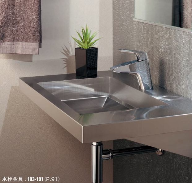 楽天市場 洗面ボウル おしゃれ日本製 シンク 壁掛け専用 ステンレス 角型 四角 スクエア 幅60 奥行45cm 493 158 代引決済不可 ビーキューブ楽天市場店