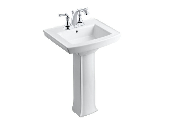 Kohler コーラー Archer アーチャー 洗面台 ペデスタルシンク 大きい 陶器製 おしゃれ アンティーク レトロ ヨーロピアン 洋風 リフォーム 交換 セット 白 ホワイト 改装 Diy 大型 3点セット 混合水栓 お洒落 綺麗 きれい 可愛い かわいい 手洗い器 幅60 8cm B 2359 4pset1