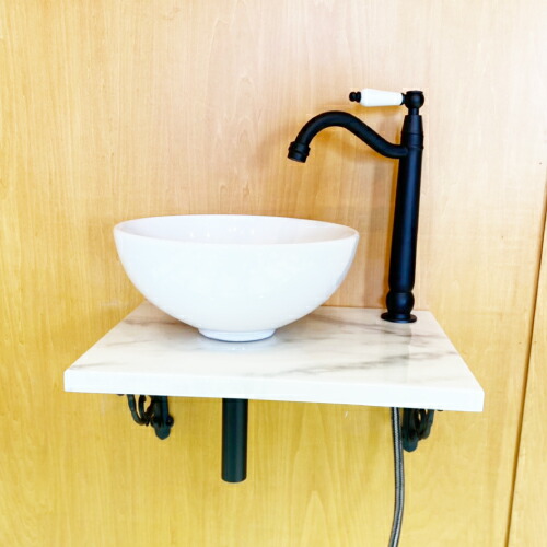 洗面台 交換 セット リフォーム おしゃれ コンパクト 洗面ボウル 丸型 レジン 樹脂 綺麗 可愛い 白 ホワイト 黒 ブラック マーブル調 エポキシカウンター 単水栓の6点セット 幅400 奥行300 セット19 B h Jewcset 4 Butlerchimneys Com