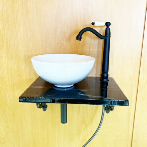 洗面台 交換 セット リフォーム おしゃれ コンパクト 洗面ボウル 丸型 レジン 樹脂 綺麗 可愛い 黒 ブラック マーブル調 エポキシカウンター 単水栓の6点セット 幅400 奥行300 セット18 B h Jebcset 4 Aplusfinance Blog Com