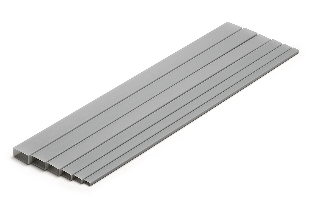 楽天市場】プラ＝材料【グレー】細長丸パイプ : ビージェイ