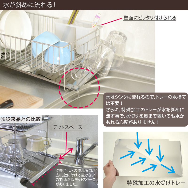 正規激安 水の流れるステンレス水切り M 送料無料 送料無料 水の流れるステンレス水切り 雑貨 ホビー インテリア 超目玉 期間限定 Institutoedinheiromarica Org