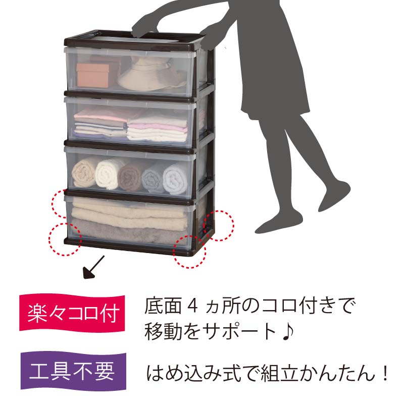 楽天市場 送料無料 シーズワイドチェスト4段 プラスチック プラスチック製 チェスト 衣類ケース 引出し 押入れ クローゼット 収納ケース 収納ボックス 収納box 引き出し おしゃれ フタ付き 子供 キッズ こども ビーワースショップ