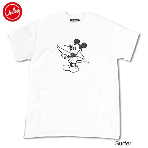 楽天市場 Chillax Disney Mickey ディズニー サーファー ミッキーマウス フロントプリント Tシャツ Beach Life Style