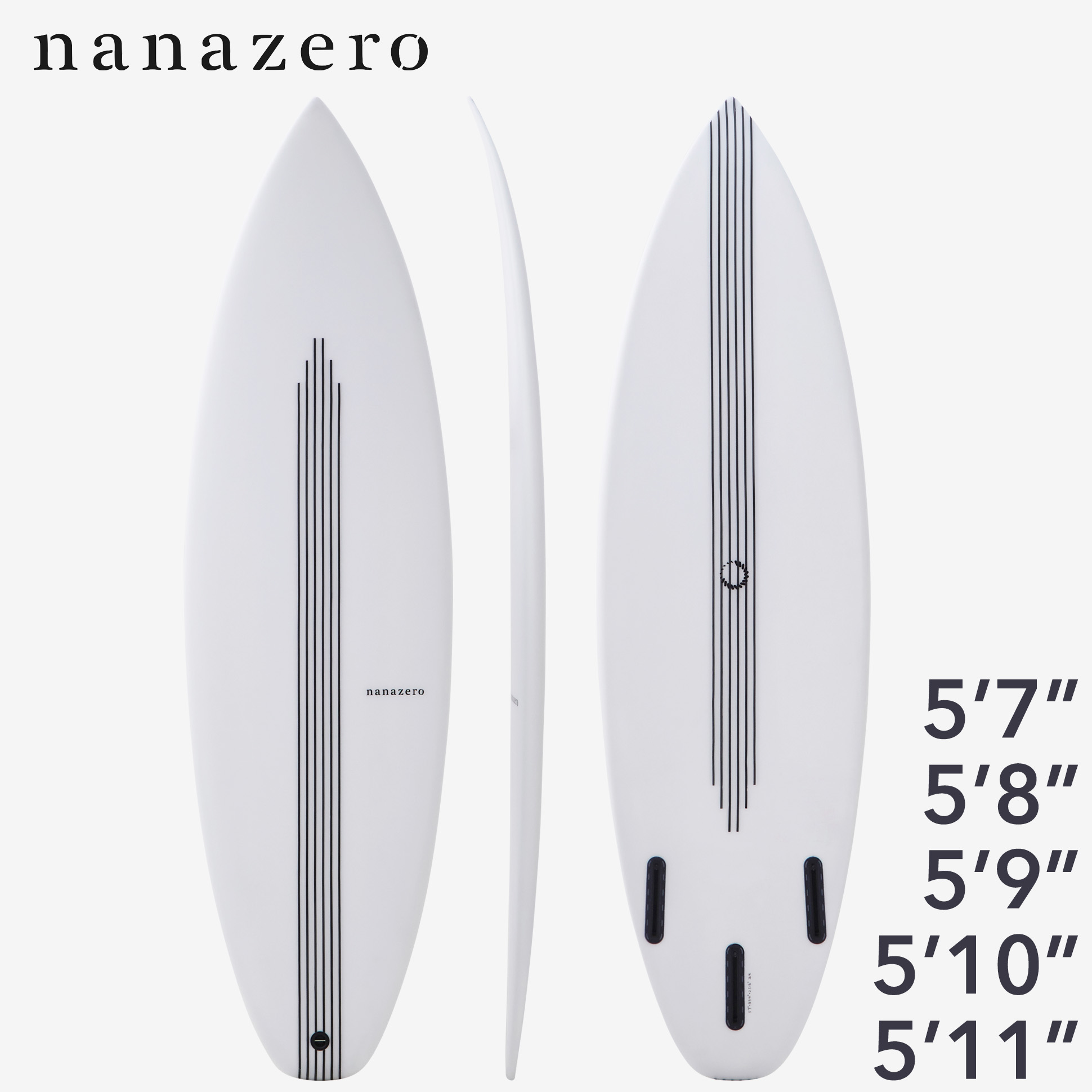 楽天市場】nanazero サーフボード ミッドレングス WOOD SKIN