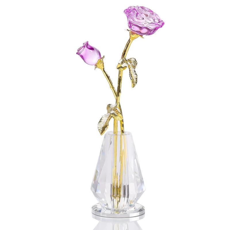 楽天市場】カガミクリスタル サンクラール フラワーベース ローズ