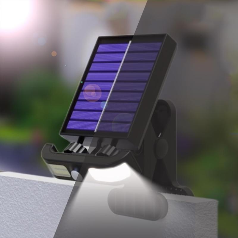 楽天市場】ソーラーライト屋外センサーライト屋外人感防水クリップ式