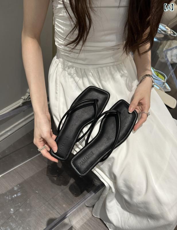 平の 銀色の 人の 字の スリッパの 女性の 靴|ビーチドロップ