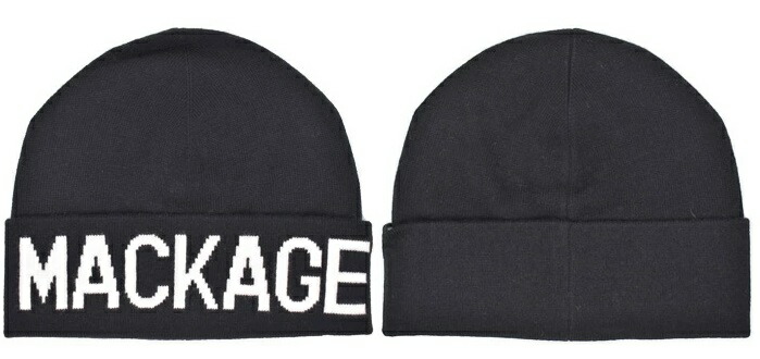 楽天市場】MACKAGE マッカージュ ニットキャップ ニット帽 ブラック