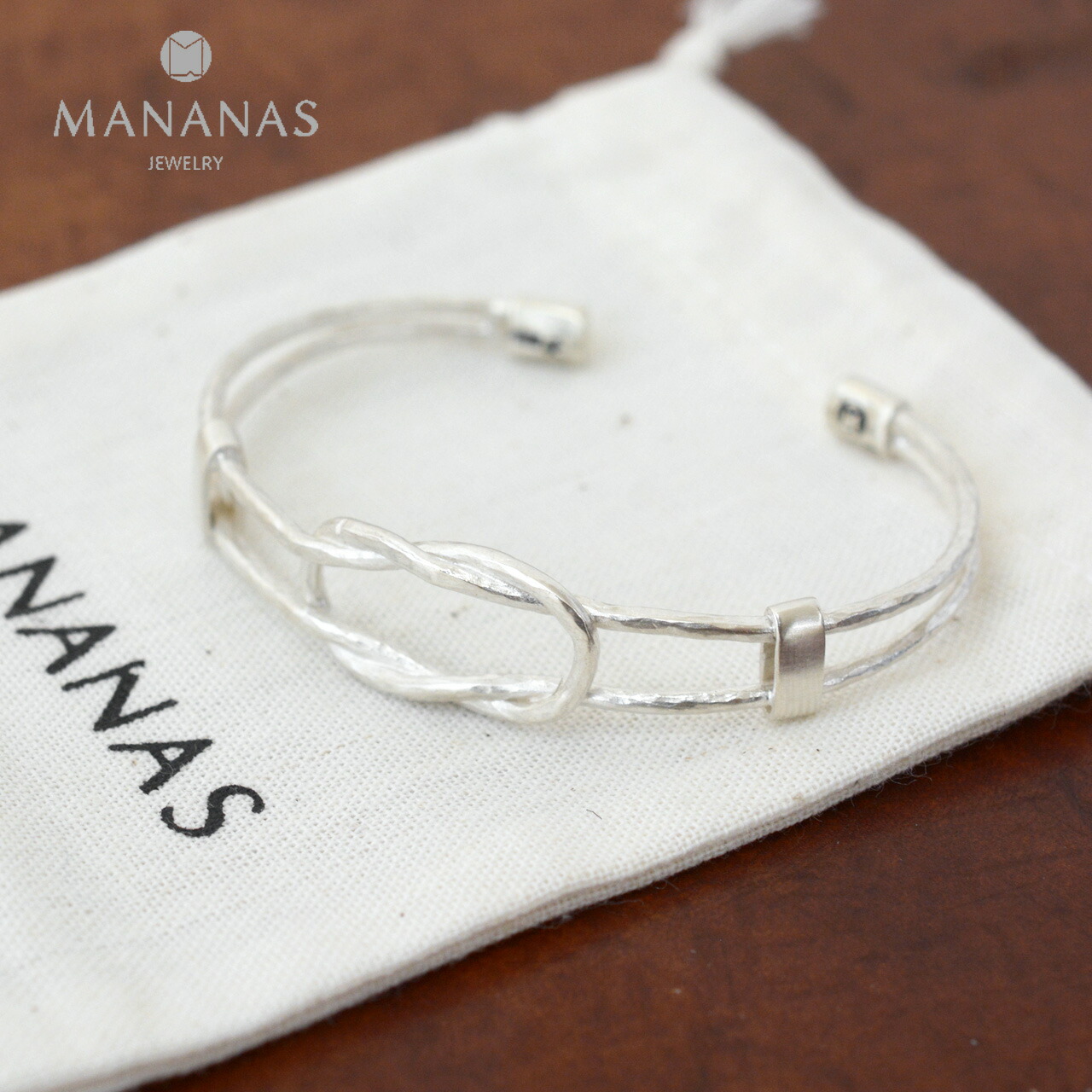 【SALE中】MANANAS シルバー925 ブレスレット MANANAS（マナナス） Tie Chain Bracelet レディースサイズ