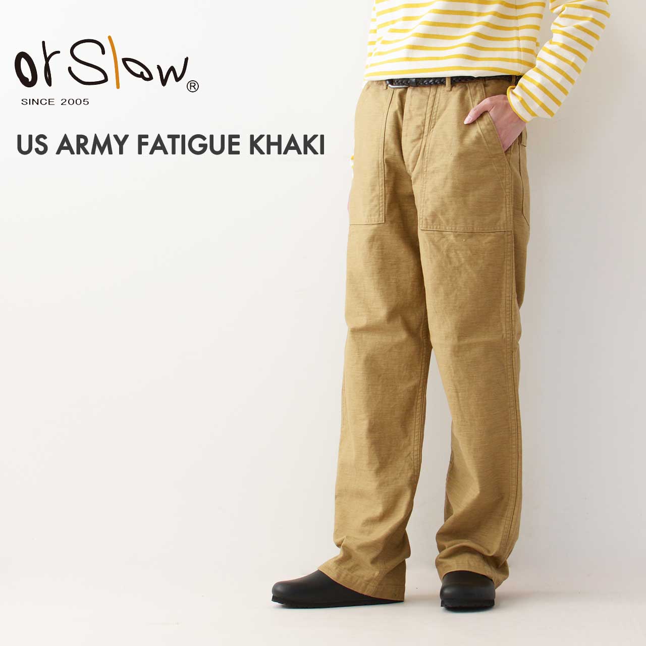 or slow アーミーパンツ orSlow/オアスロウ US Army Fatigue Pants [Green]