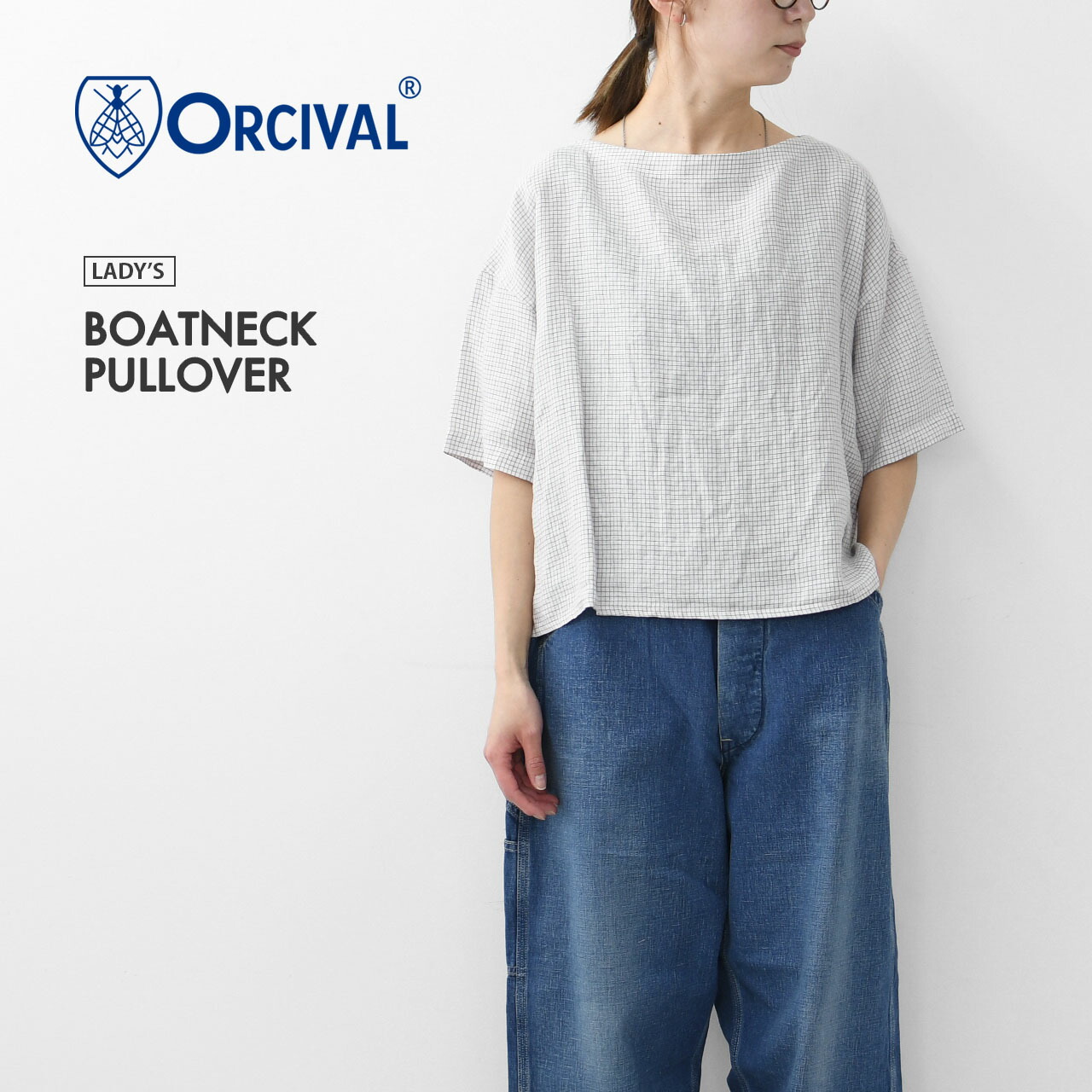 お値下げ！　オーシバル　リネンブラウス　ボートネック ORCIVAL ブラウス シャツ 「ORCIVAL/オーシバル」 ボートネック