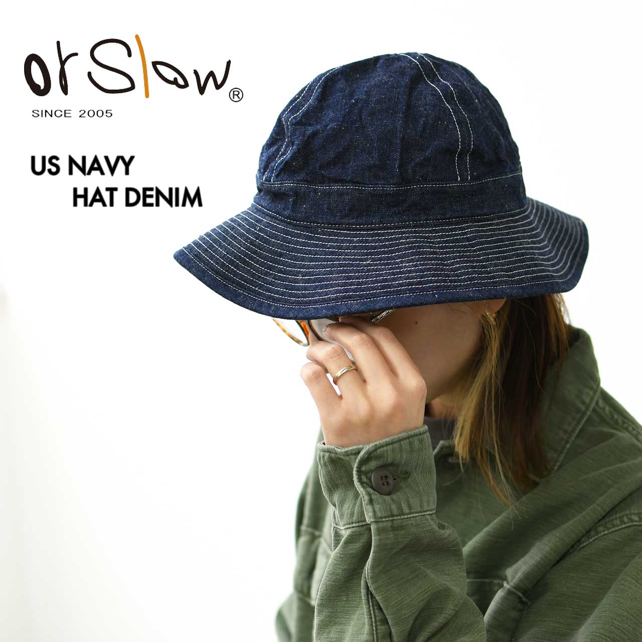 orSlow オアスロウ US NAVY HAT グリーン　ヘリンボーン　1 楽天市場】orslow[オアスロウ] US NAVY HAT HERRINGBONE [03
