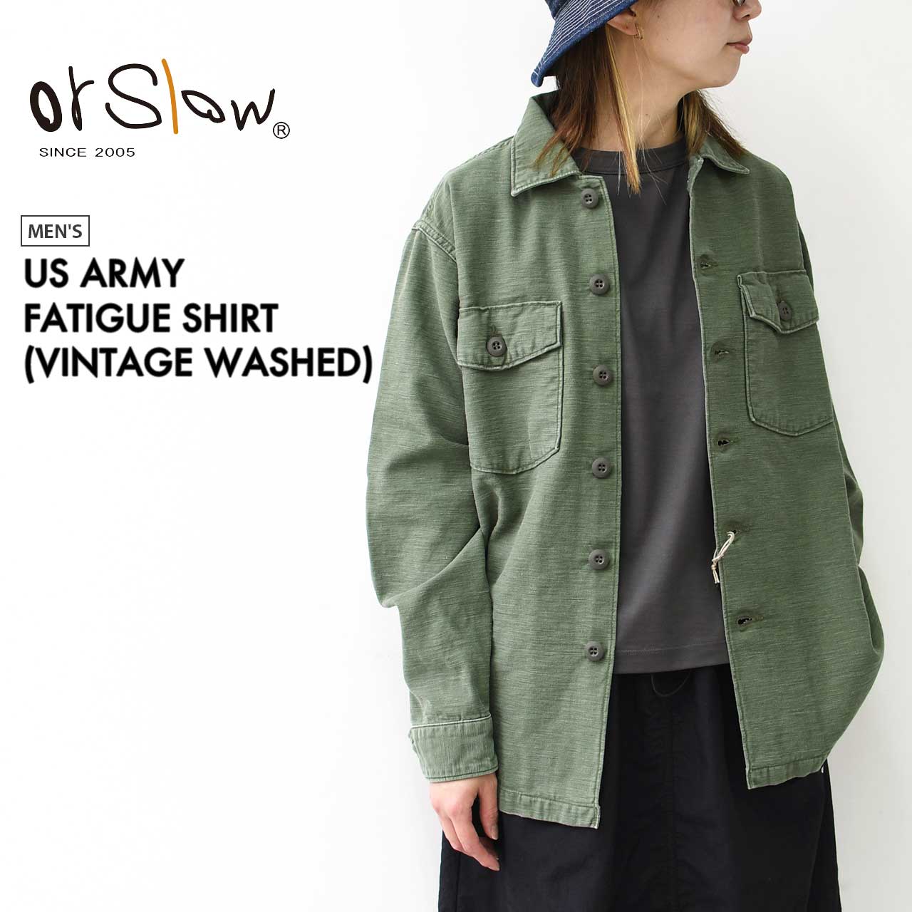【おしゃれ】orSlow オアスロウ_ 8045 US ARMY SHIRTS orSlow オアスロウ 03-8045-16 U.S Army Fatigue Shirt US