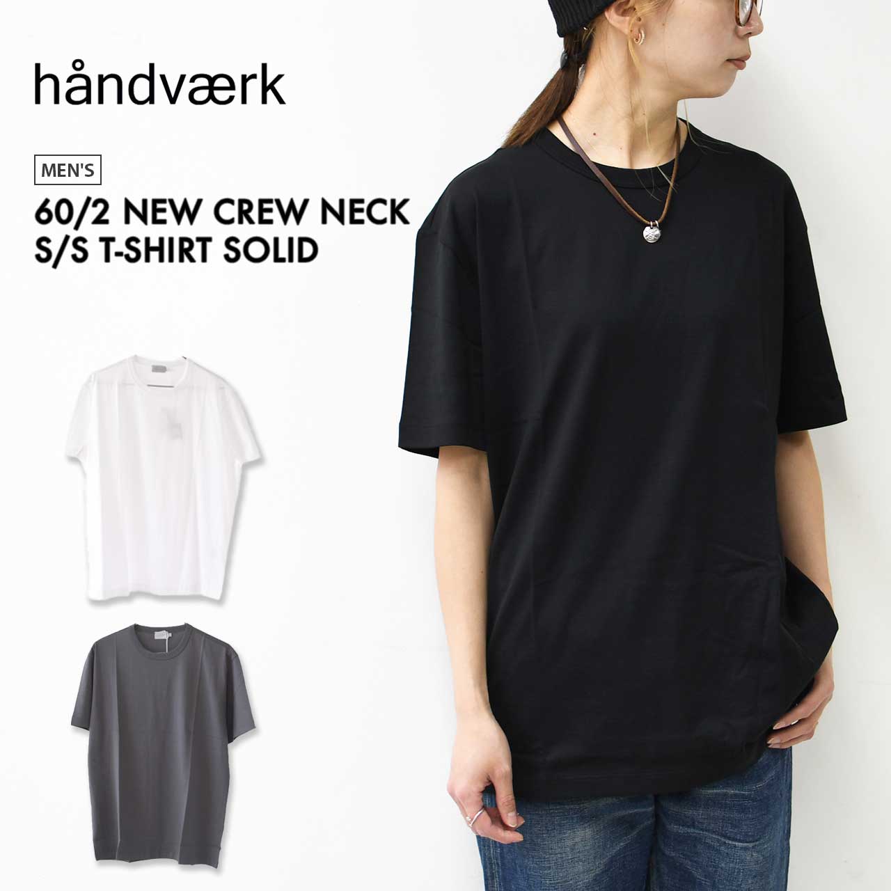 新品未使用 handvaerk NAVY 厚手ボックスシルエット長袖Tシャツ 613-6540-s-000.jpg
