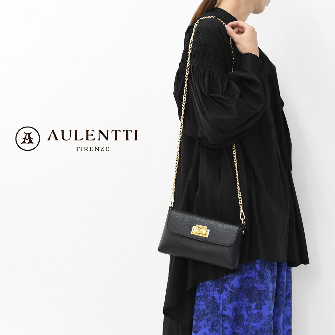 楽天市場】AULENTTI [オウレンティ] ゴールドチェーンショルダーバッグ