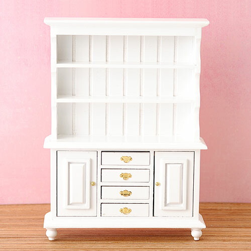 Baby Beadsmania Cupboard White Miniatures Display Furniture Cupboard White Miniatures Display Furniture Dollhouse Storage Shelves Accessories