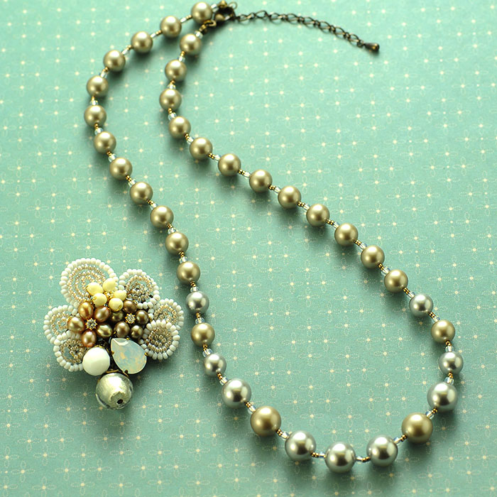 最安値に挑戦 ハンドメイド キット アクセサリー ホワイトフラワーネックレス N 149 作家 Shinon あわいしのぶ ビーズ キット レシピ 作り方 ハンドメイド 手芸 材料セット 首飾り あす楽対応 送料無料 激安の Ihmc21 Com